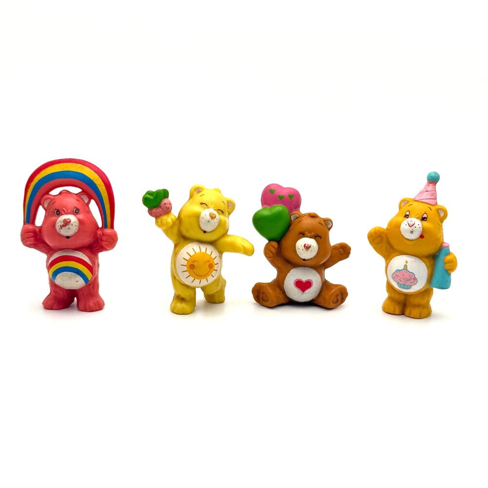Vintage 1983 Care Bear Mini Figurines AGC 4 PVC Figurines